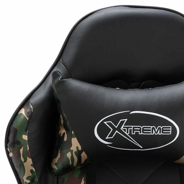 vidaXL gamerstol med fodstøtte kunstlæder sort og camouflage