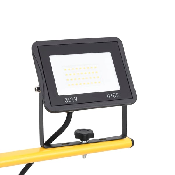 vidaXL LED-flomlys med stativ 2x30 W varmhvit
