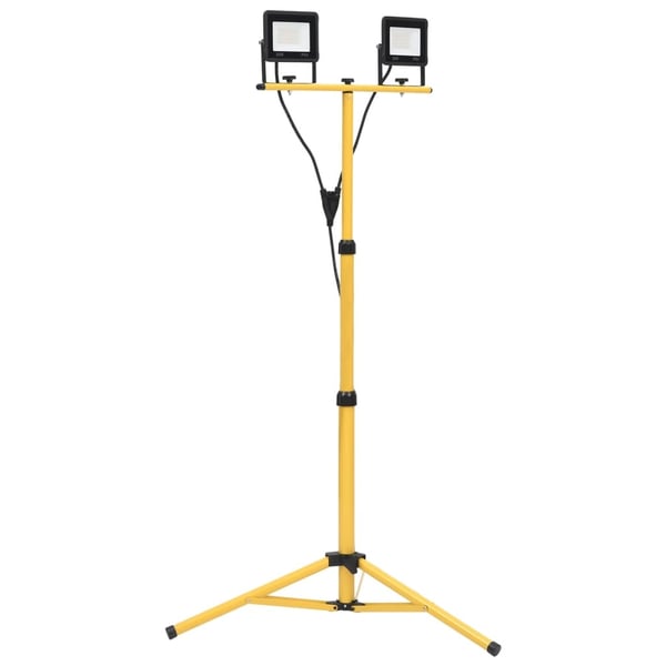 vidaXL LED-flomlys med stativ 2x30 W kaldhvit