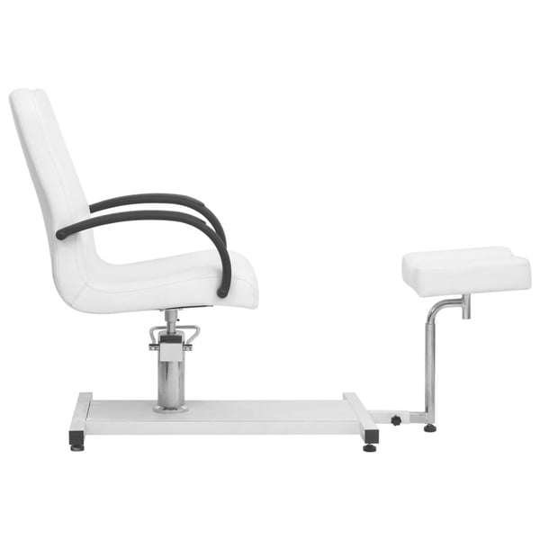 vidaXL massagestol med fodskammel 127x60x98 cm kunstlæder hvid