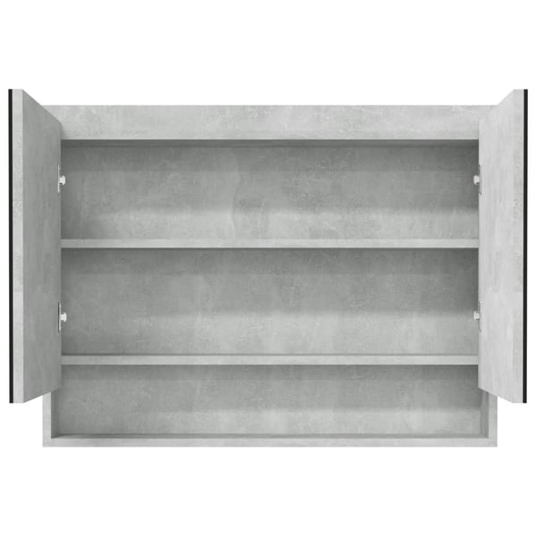 vidaXL Speilskap til bad 80x15x60 cm MDF betonggrå