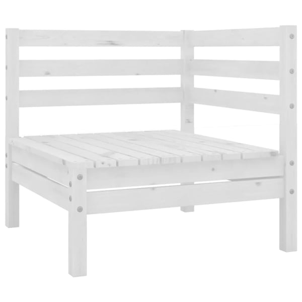 vidaXL Hagesofagruppe 8 deler heltre furu hvit