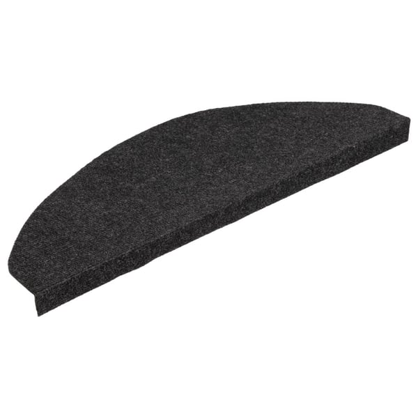 vidaXL selvklæbende trappemåtter 15 stk. 65x22,5x3,5 cm sort