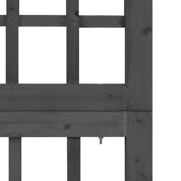 vidaXL Romdeler/espalier 5 paneler heltre svart 201,5x180 cm
