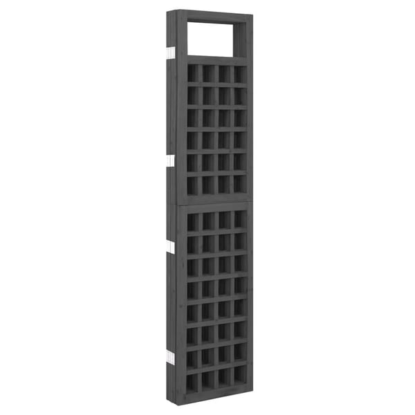vidaXL Romdeler/espalier 5 paneler heltre svart 201,5x180 cm