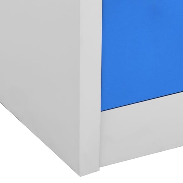 vidaXL Oppbevaringsskap lysegrå og blå 90x45x92,5 cm stål