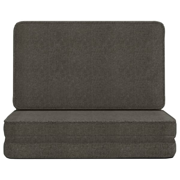 vidaXL foldbar gulvstol stof mørkegrå