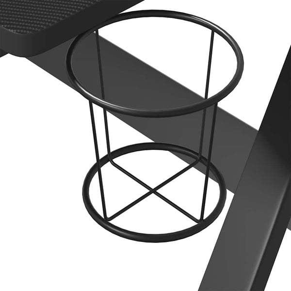 vidaXL Gamingbord med ZZ-formede ben svart 90x60x75 cm