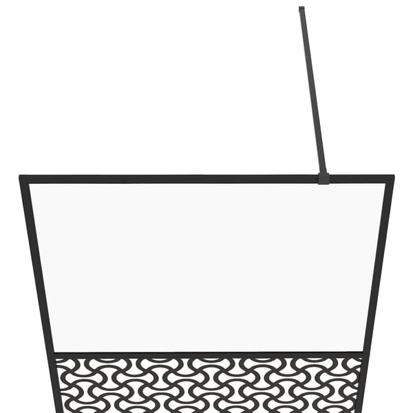 vidaXL brusevæg 80x195 cm klart sikkerhedsglas sort