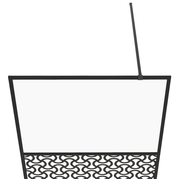 vidaXL brusevæg 90x195 cm klart sikkerhedsglas sort