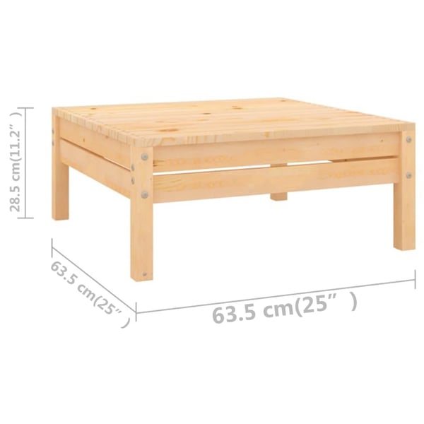 vidaXL Hagesofagruppe 10 deler heltre furu