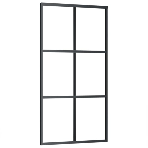 vidaXL Skyvedør med monteringssett 102x205 cm ESG glass og aluminium