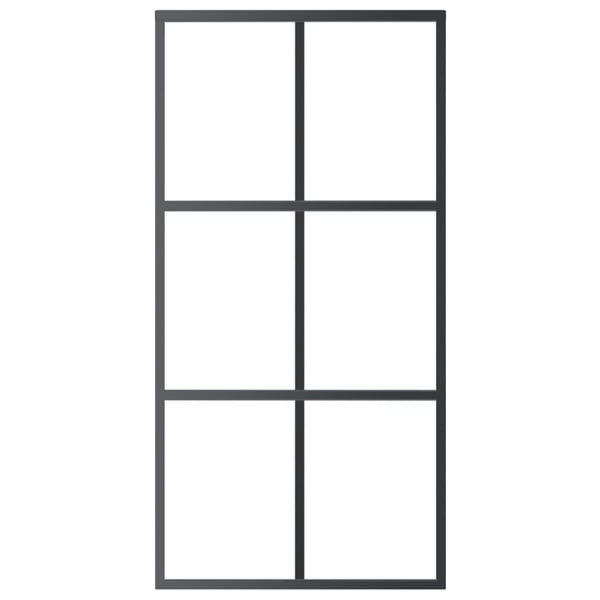 vidaXL Skyvedør med monteringssett 102x205 cm ESG glass og aluminium