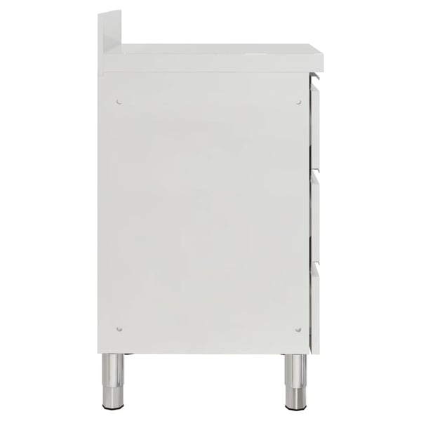 vidaXL Kjøkkenskap for bedrifter med 3 skuffer 50x60x96 cm