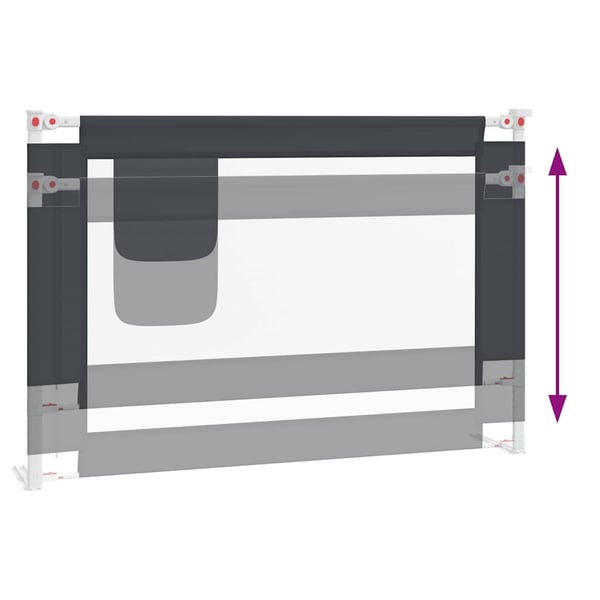vidaXL sengehest 100x25 cm stof mørkegrå