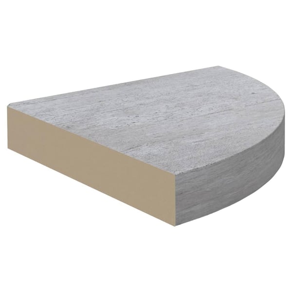vidaXL Hjørnehyller vegghengt 4 stk betonggrå 35x35x3,8 cm MDF