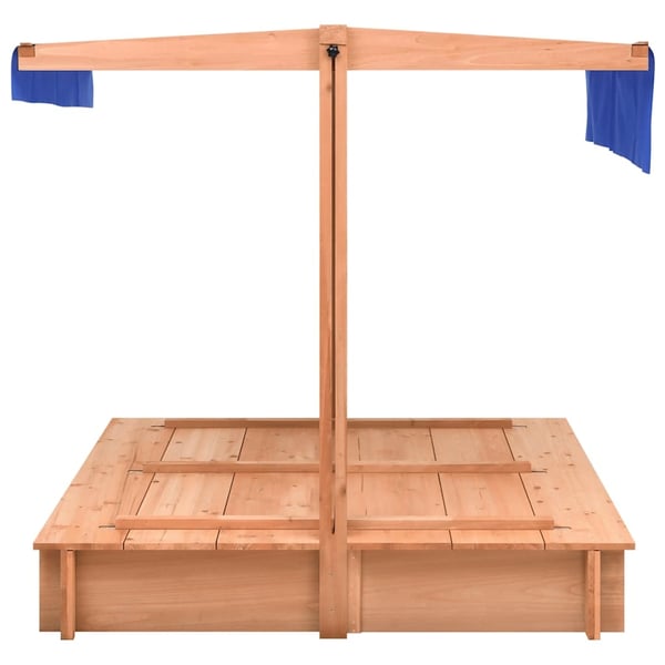 vidaXL Sandkasse med tak gran 112x112x112 cm