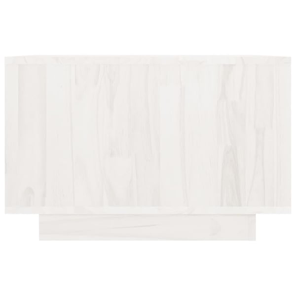 vidaXL Salongbord hvit 50x50x33,5 cm heltre furu