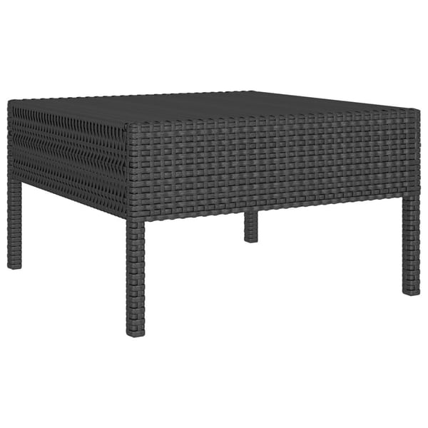 vidaXL loungesæt til haven 12 dele med hynder polyrattan sort