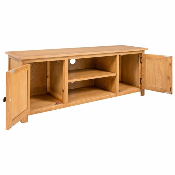 vidaXL tv-skab 110x35x44 cm massivt egetræ