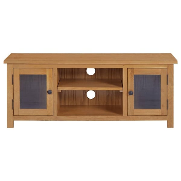 vidaXL tv-skab 110x35x44 cm massivt egetræ