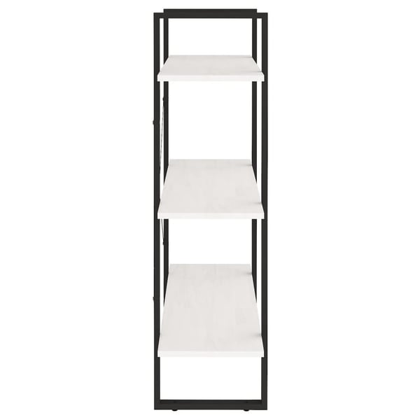 vidaXL Bokhylle 3 nivåer hvit 80x30x105 cm heltre furu