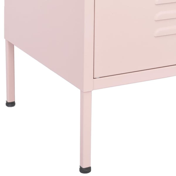 vidaXL Oppbevaringsskap rosa 80x35x101,5 cm stål