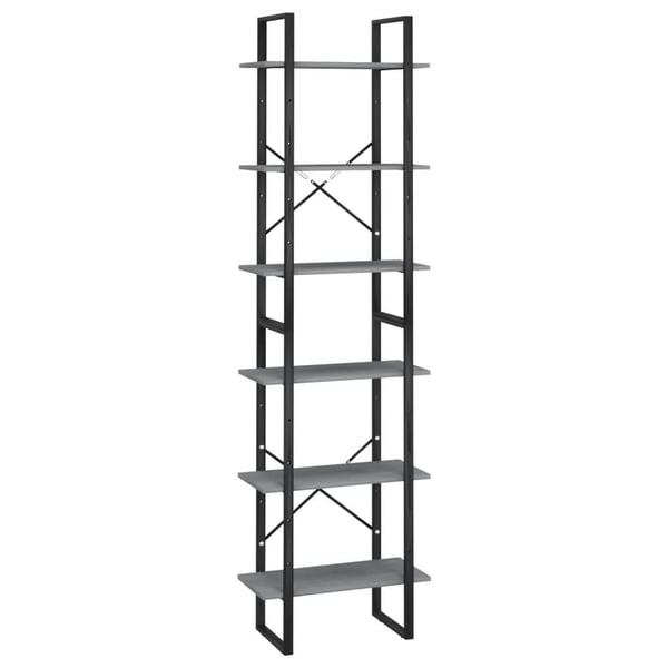 vidaXL opbevaringsreol 60x30x210 cm massivt fyrretræ grå