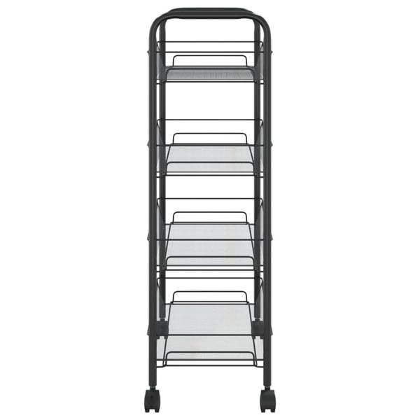vidaXL køkkenvogn med 4 hylder 46x26x85 cm jern sort