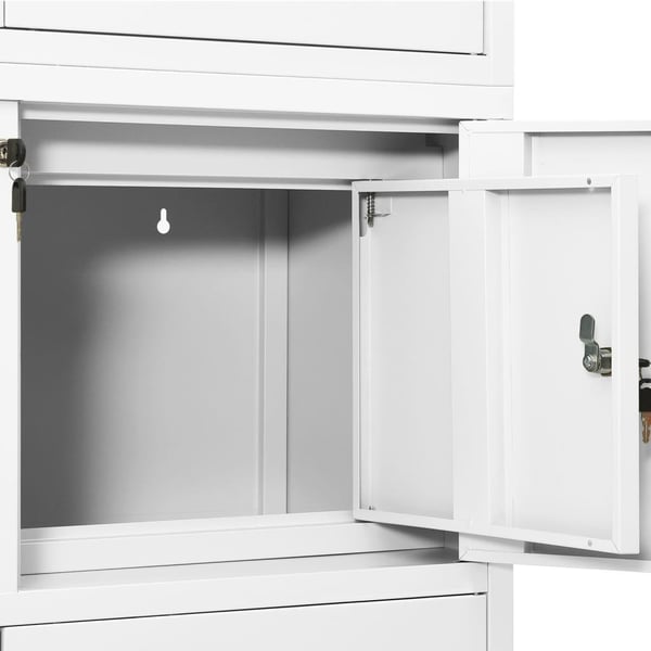 vidaXL Kontorskap hvit 90x40x180 cm stål