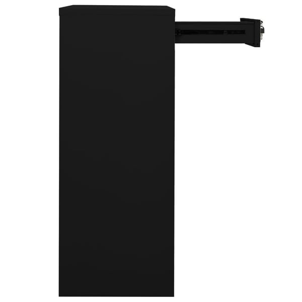 vidaXL kontorskab 90x40x102 cm stål sort