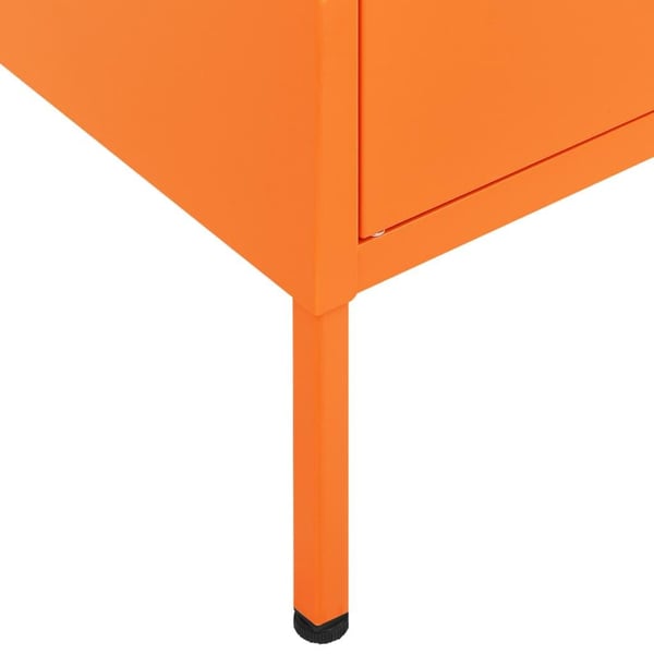 vidaXL Oppbevaringsskap oransje 80x35x101,5 cm stål