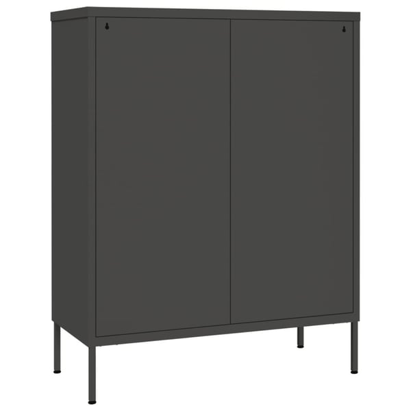 vidaXL kommode 80x35x101,5 cm stål antracitgrå