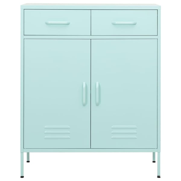 vidaXL Varastokaappi minttu 80x35x101,5 cm teräs