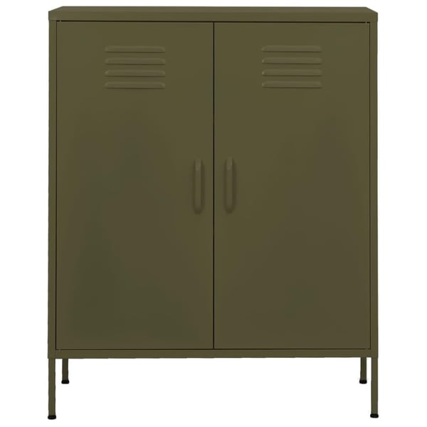 vidaXL Varastokaappi oliivinvihreä 80x35x101,5 cm teräs