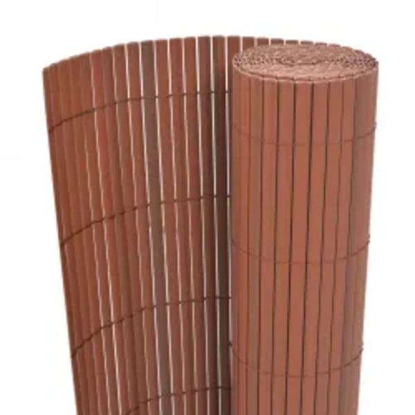 vidaXL dobbeltsidet havehegn 110x400 cm brun