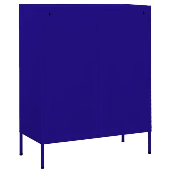 vidaXL Oppbevaringsskap marineblå 80x35x101,5 cm stål