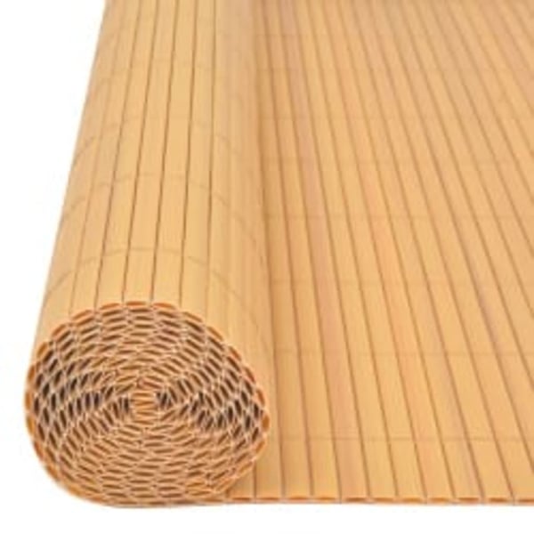 vidaXL Dobbelsidet hagegjerde 90x400 cm gul