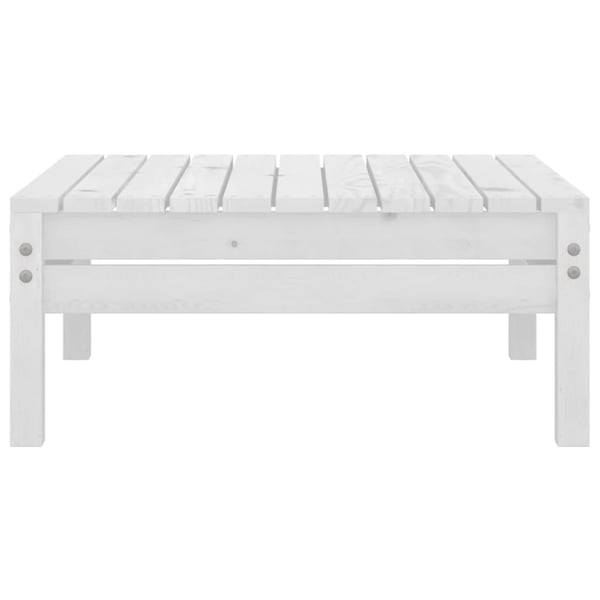 vidaXL Hagesofagruppe 9 deler hvit heltre furu