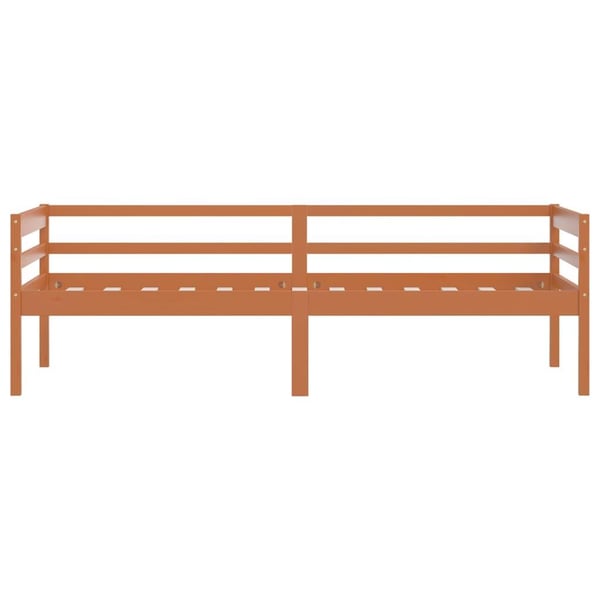 vidaXL Sengeramme honningbrun heltre furu 90x200 cm