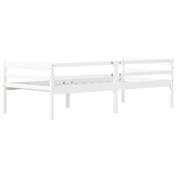 vidaXL Sengeramme hvit heltre furu 90x200 cm