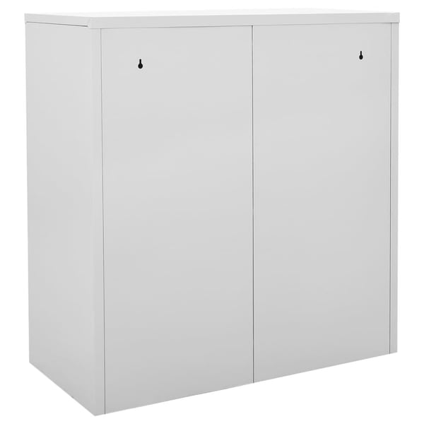 vidaXL Pukukaapit 5 kpl vaaleanharmaa ja punainen 90x45x92,5 cm teräs