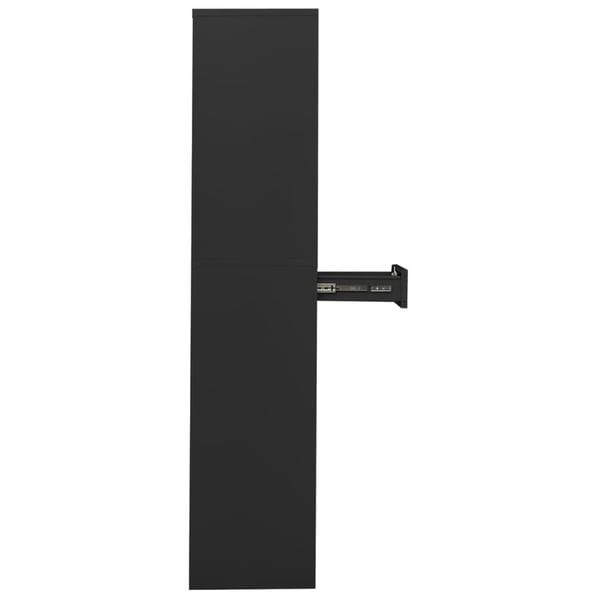 vidaXL Kontorskap antrasitt 90x40x180 cm stål