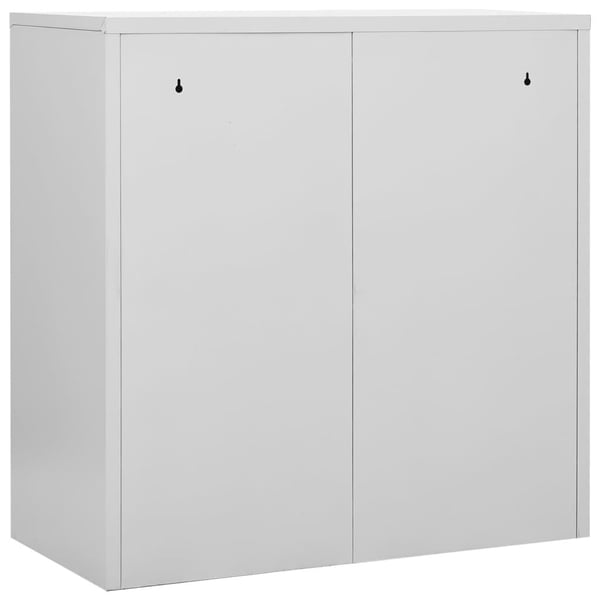 vidaXL Oppbevaringsskap 2 stk lysegrå og rød 90x45x92,5 cm stål