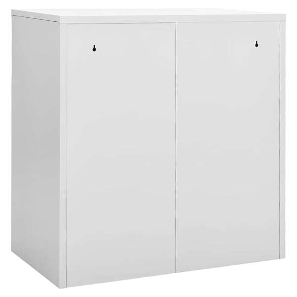 vidaXL Oppbevaringsskap 2 stk lysegrå og rød 90x45x92,5 cm stål