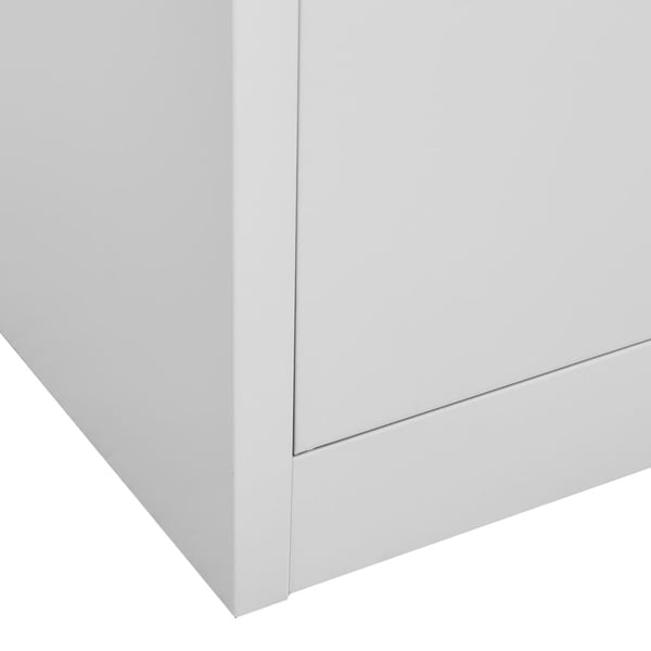 vidaXL Pukukaapit 5 kpl vaaleanharmaa 90x45x92,5 cm teräs
