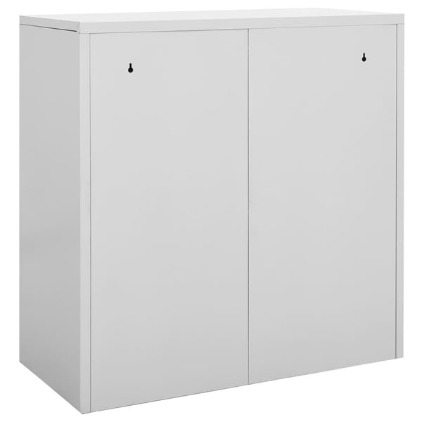vidaXL Oppbevaringsskap 2 stk lysegrå 90x45x92,5 cm stål
