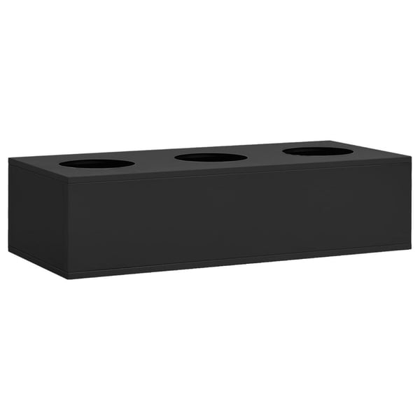 vidaXL plantekasse til kontor 90x40x23 cm stål antracitgrå