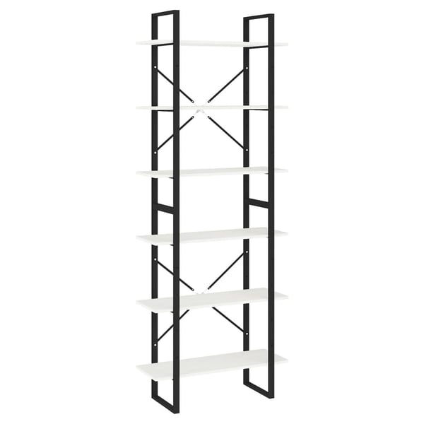 vidaXL reol 80x30x210 cm massivt fyrretræ hvid
