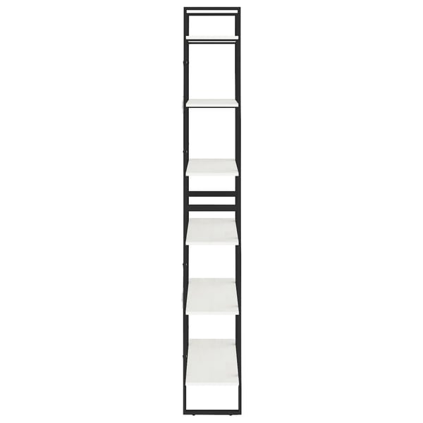 vidaXL reol 80x30x210 cm massivt fyrretræ hvid
